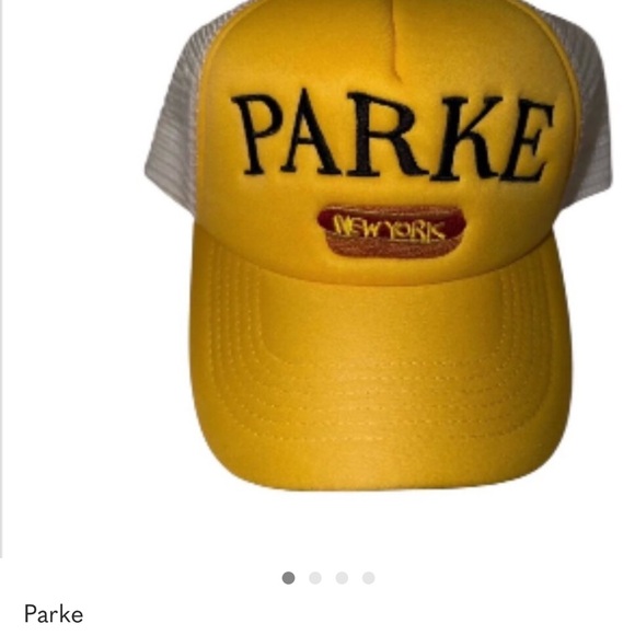 Parke Yellow Embroidered hotdog Baseball Cap - Picture 2 of 4